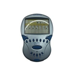 TESTED Vintage Radica Big Screen Blue Solitaire Handheld Electronic Game 2000